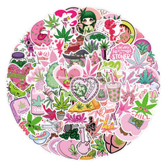 Sticker‑Set - Weed Cartoon‑Sticker (10‑110 Stk.)