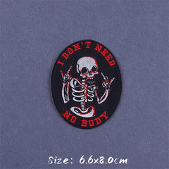 Bügelaufkleber - Schädel