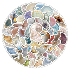 Sticker‑Set - Meeresschnecken Sticker (10‑100 Stk.)