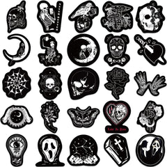 Sticker-Set - 50 Gothic Schwarz-Weiß