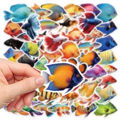 Sticker-Set - Rosa Fische (10/30/50 Stück)