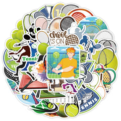 Sticker‑Set - Tennis & Bogensport Fun‑Sticker (10‑50 Stk.)