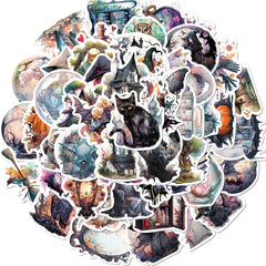 Sticker-Set - 50 Halloween-Hexen