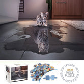 1000 Teile Puzzle - Katze und Tiger