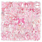 Sticker‑Set - Rosa Schleifen Coquette‑Sticker (10‑100 Stk.)