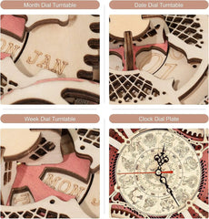3D Holz-Puzzle - Wanduhr