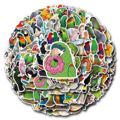 Sticker-Set - Papageien (10/30/50/110 Stück)