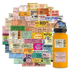 Sticker-Set - 55 Retro Rockband-Tickets