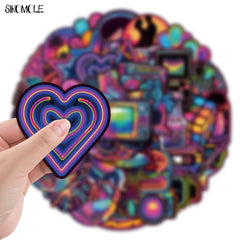 Sticker‑Set - Süße Neon‑Light Sticker (10‑50 Stk.)