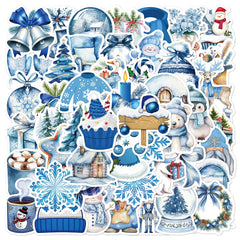 Sticker‑Set - Winter‑Sticker Blaues Set (10‑50 Stk.)