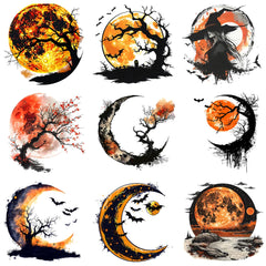 Bügelaufkleber - Punk-Style Mondnacht