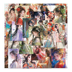 Sticker‑Set - Chinesische Mädchen Sticker (10‑50 Stk.)
