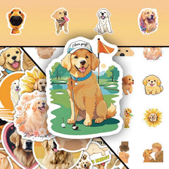 Sticker-Set - Golden Retriever (10/30/54 Stück)