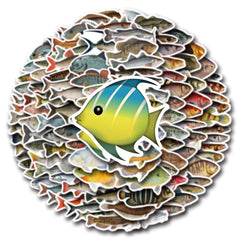 Sticker-Set - Realistische Fische (10/30/50/110 Stück)