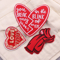 Bügelaufkleber - Rosa Herz