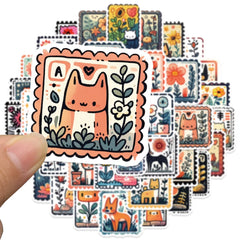 Sticker-Set - 50 Retro-Tiere