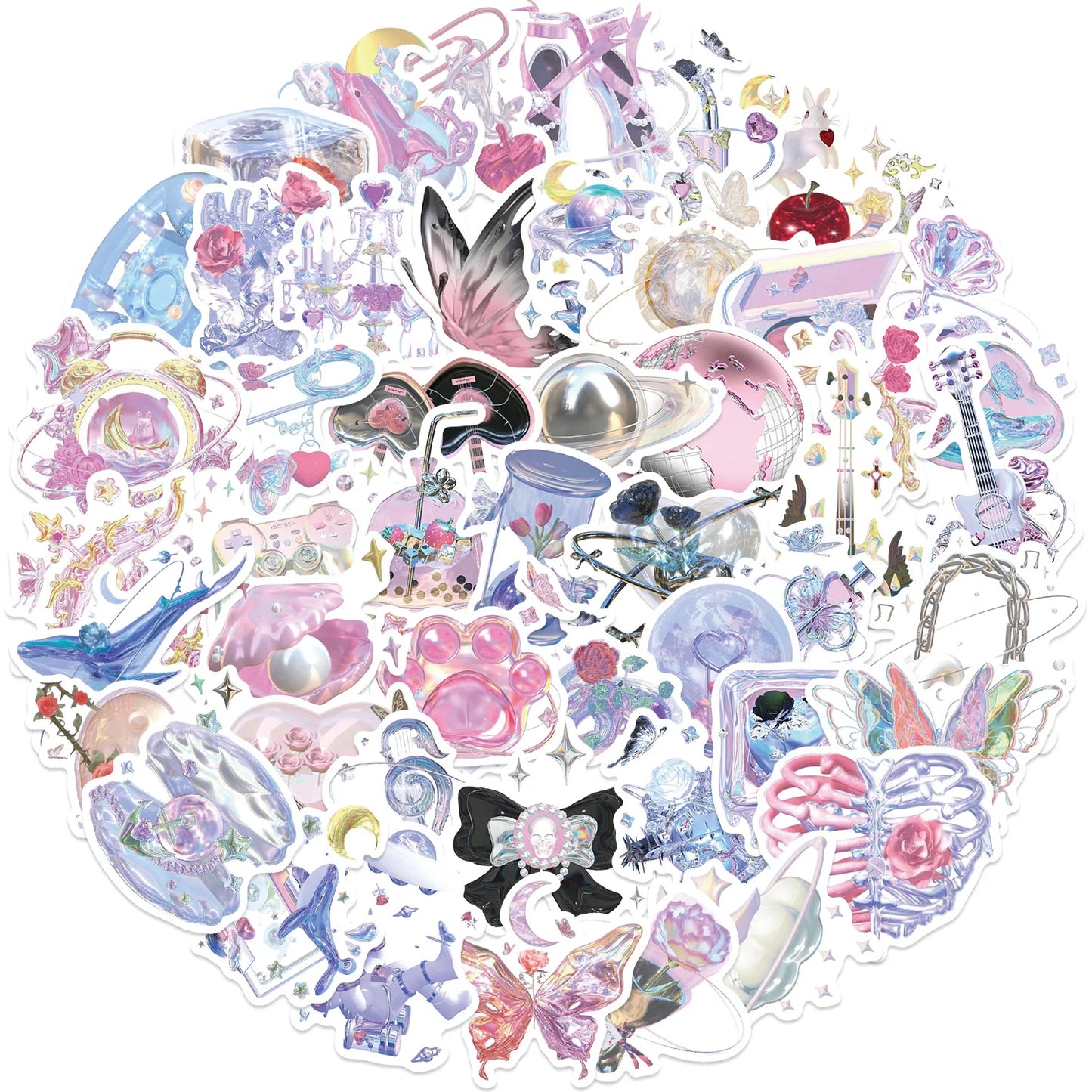 Sticker‑Set - Traumhafte Kristall‑Sticker (10‑50 Stk.)