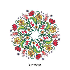 Bügelaufkleber - Mandala-Blumen (Thermoklebend)