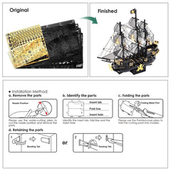 3D Metall-Puzzle - Black Pearl Schiff
