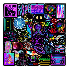 Sticker‑Set - Neon‑Licht Graffiti‑Sticker (10‑100 Stk.)