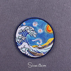 Bügelaufkleber - Wellenmotiv