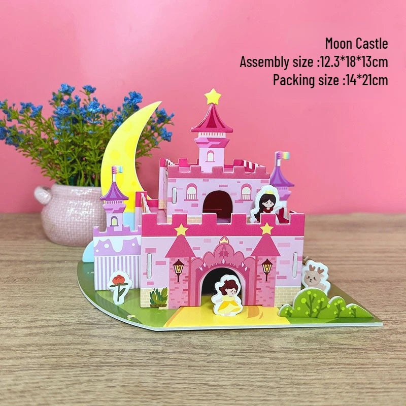 3D Holz-Puzzle - Schloss aus Papier