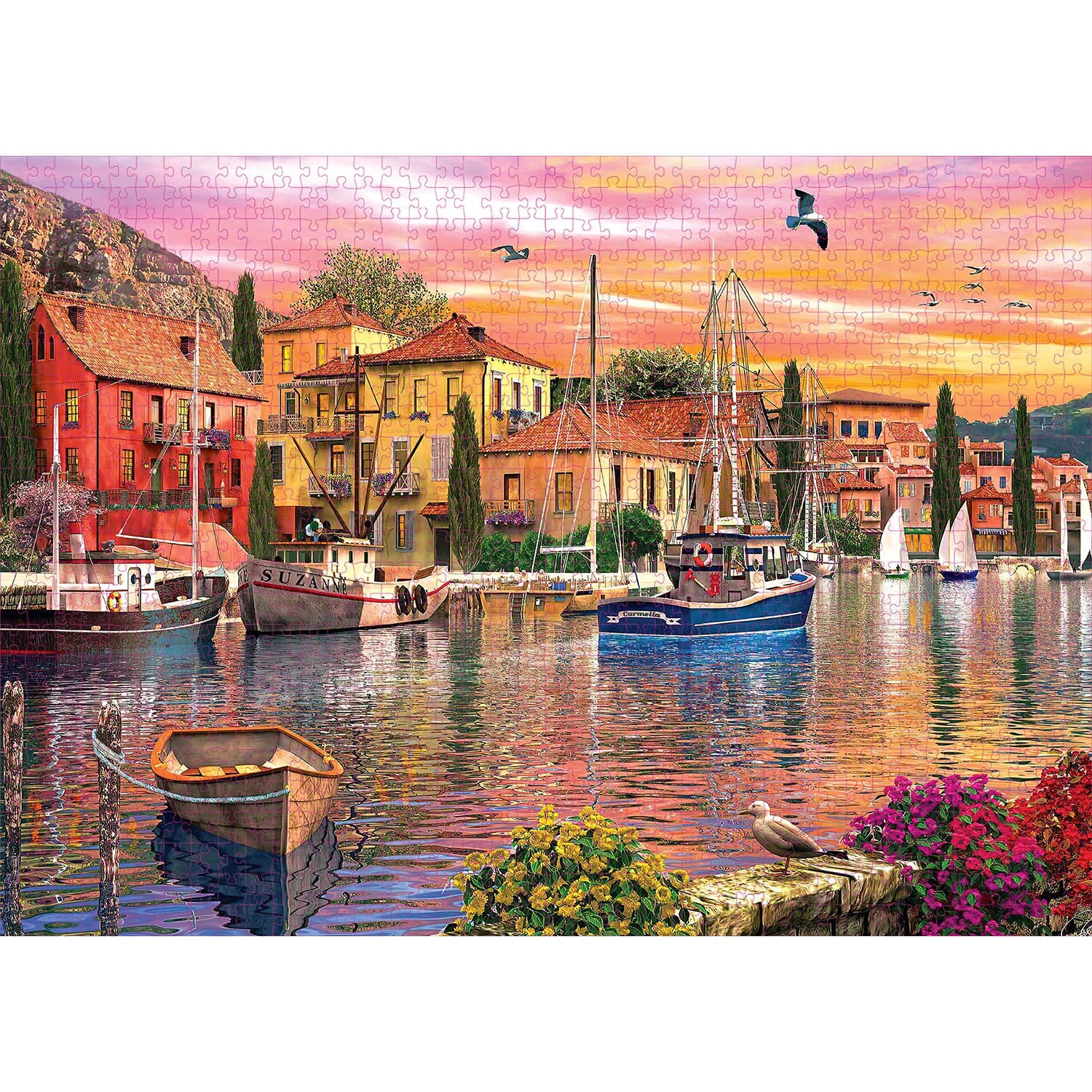 1000 Teile Puzzle - Eule Ölgemälde