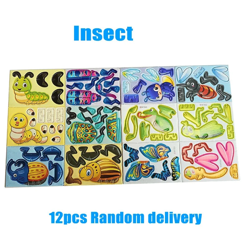 3D Schaumstoff-Puzzle - 12-24 Tiere