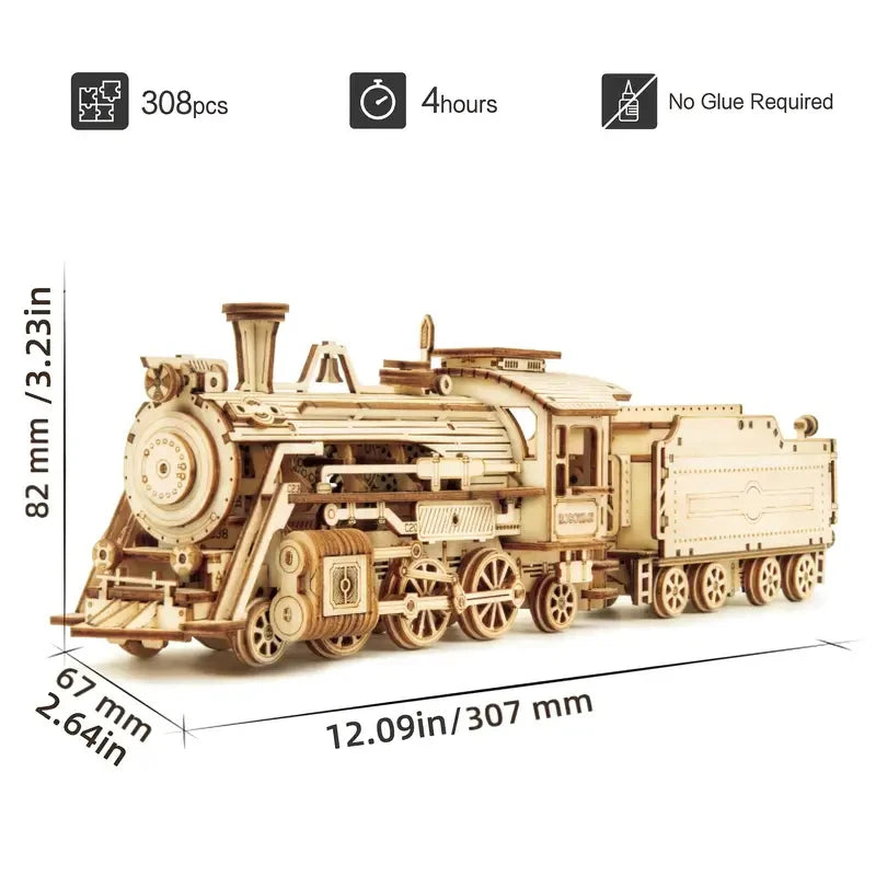 3D Holz-Puzzle - Lokomotive
