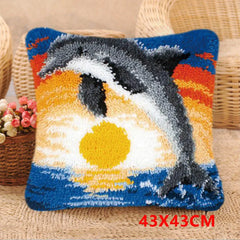 Knüpfset - Tier‑Cartoon Knüpfkissen‑Set