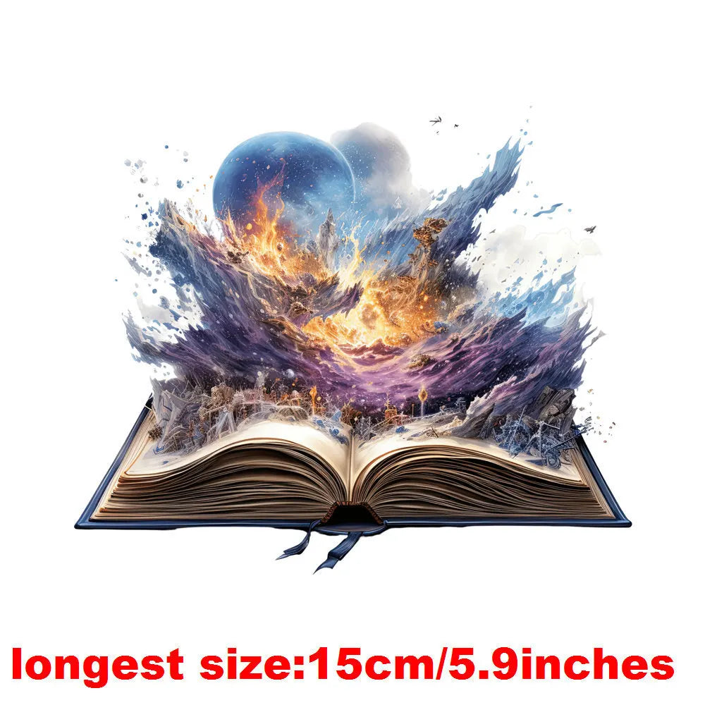 Bügelaufkleber - 15cm Traumland-Bücher