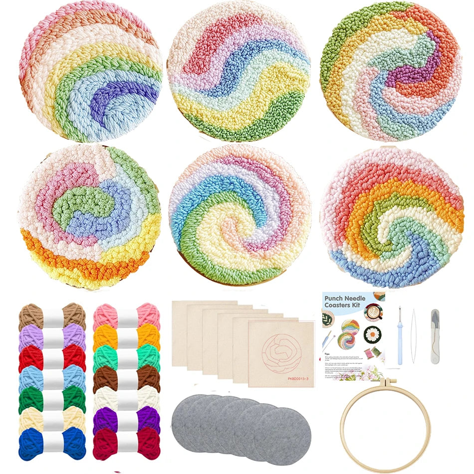 Knüpfset - 6 Untersetzer für Anfänger