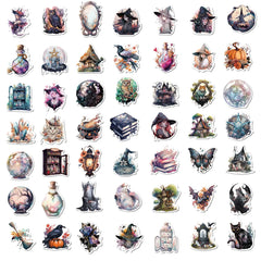 Sticker-Set - 50 Halloween-Hexen
