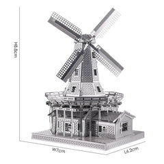 3D Metall-Puzzle - Holländische Windmühle
