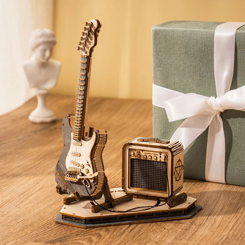 3D Holz-Puzzle - Elektrische Gitarre