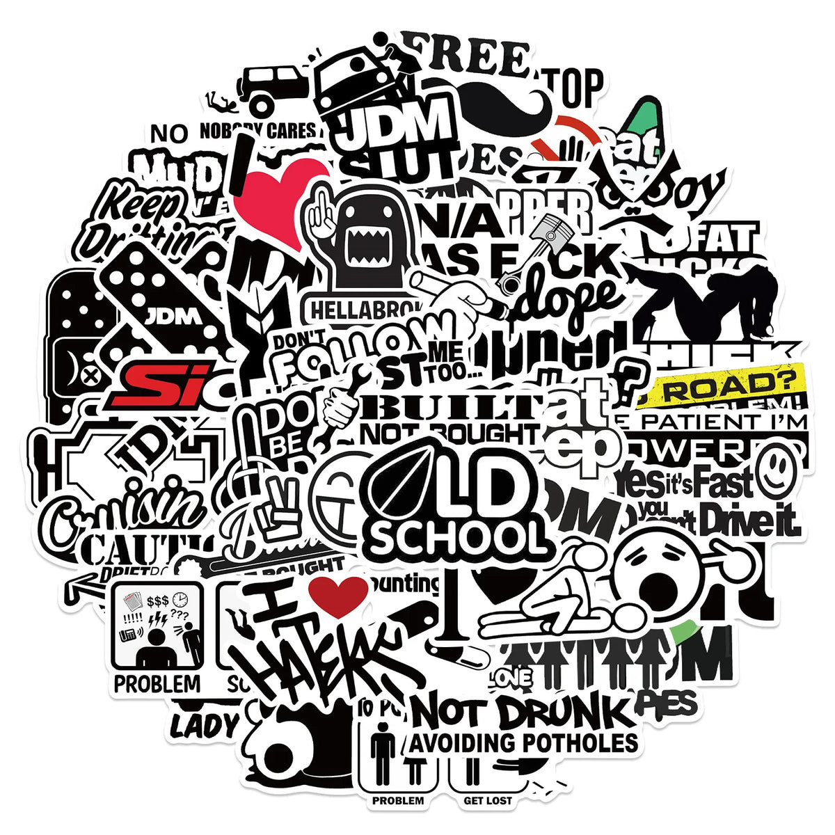 Sticker-Set - 50 Japanische JDM