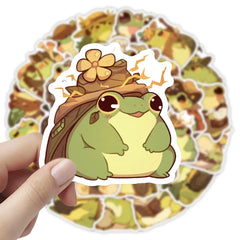 Sticker-Set - Retro-Frösche (10/30/50 Stück)