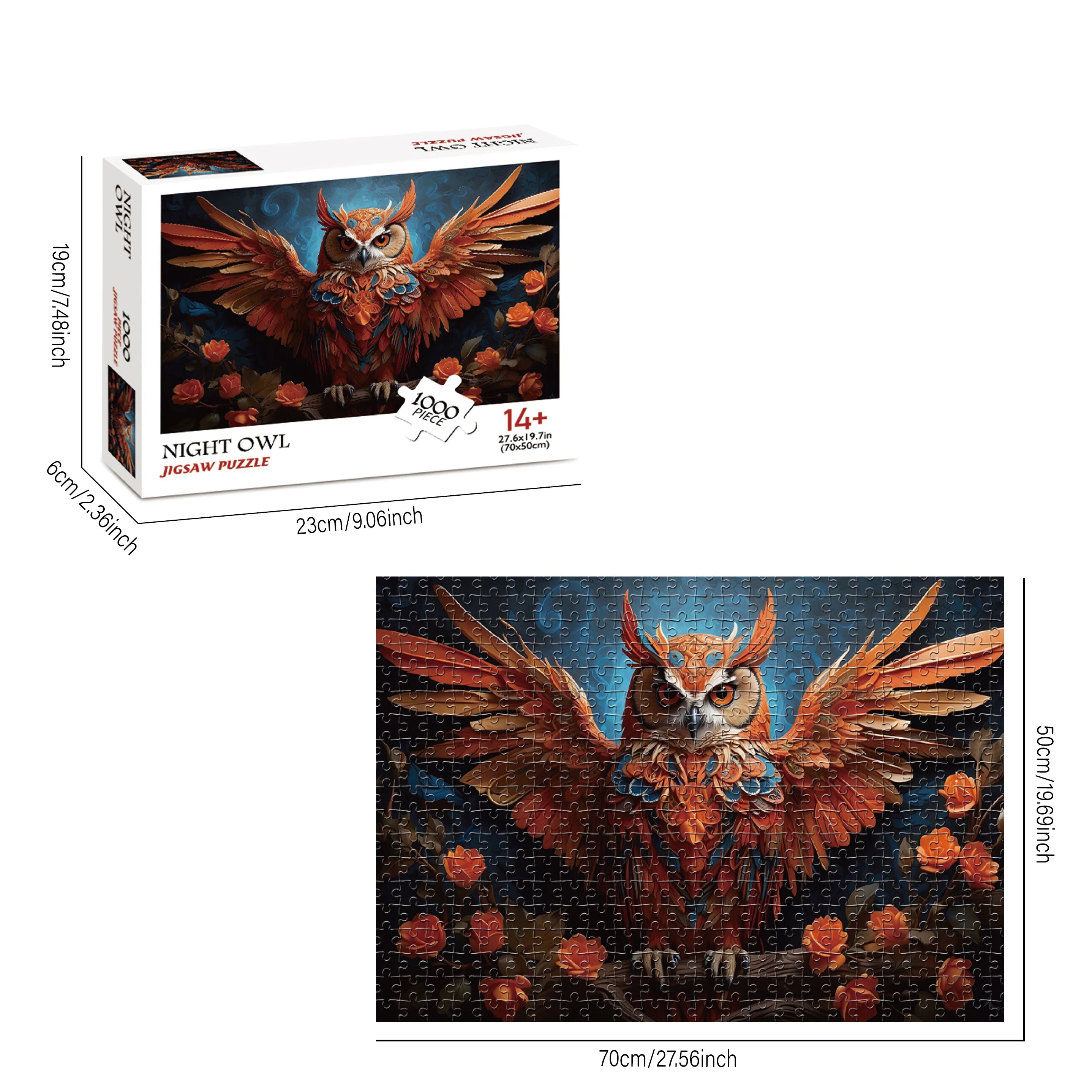 1000 Teile Puzzle - Nachteule