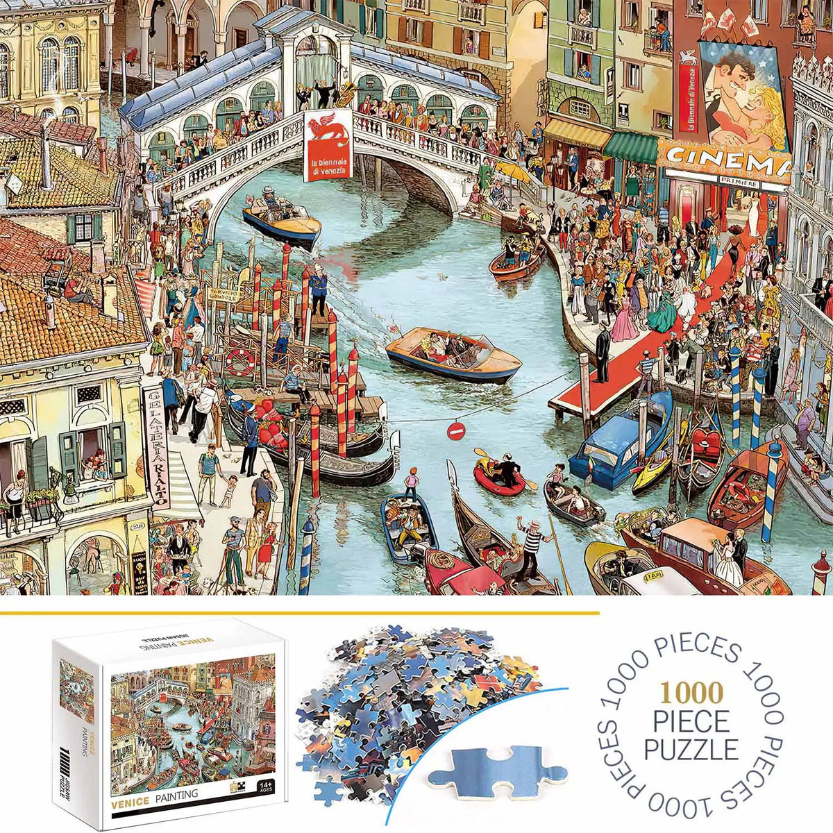 1000 Teile Puzzle - Venedig Gemälde