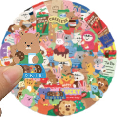 Sticker-Set - 100 Koreanische Bären