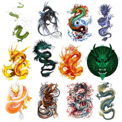 Bügelaufkleber - Punk-Drachen