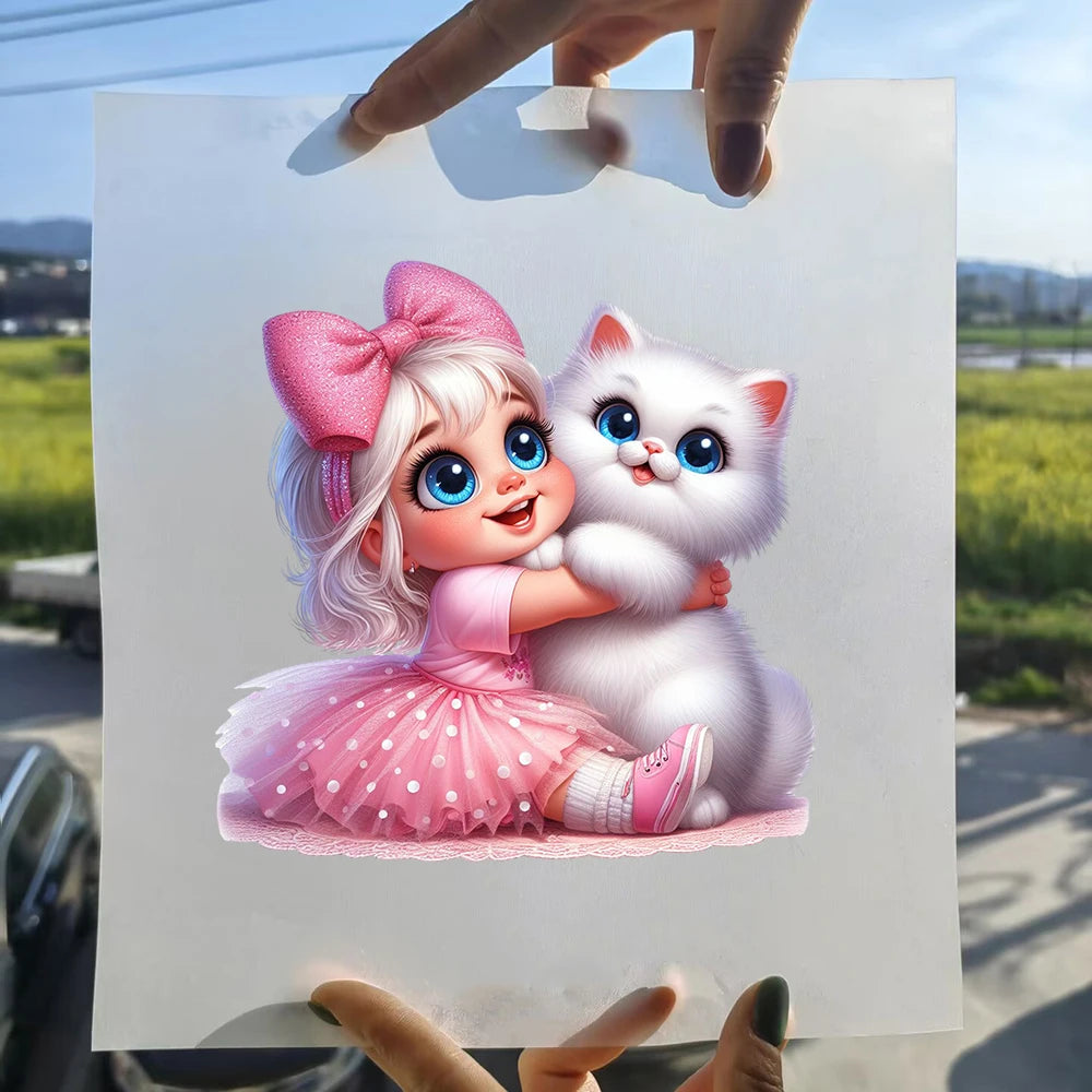 Bügelaufkleber - 15cm Rosa Prinzessin
