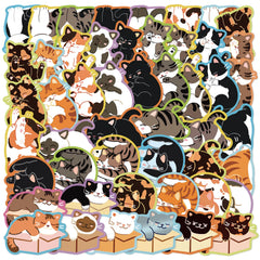 Sticker-Set - Niedliche Katzen (10/30/50 Stück)