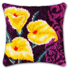 Knüpfset - Pflanzen‑Serie Vintage Blumen Knüpfkissen