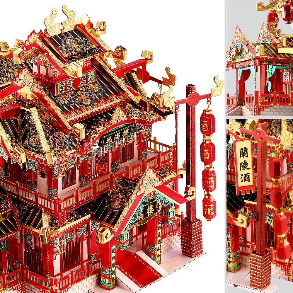 3D Metall-Puzzle - Chinesische Gebäude