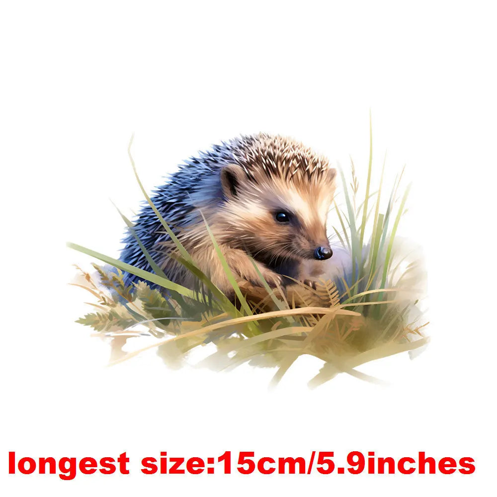 Bügelaufkleber - 15cm Bunter Igel
