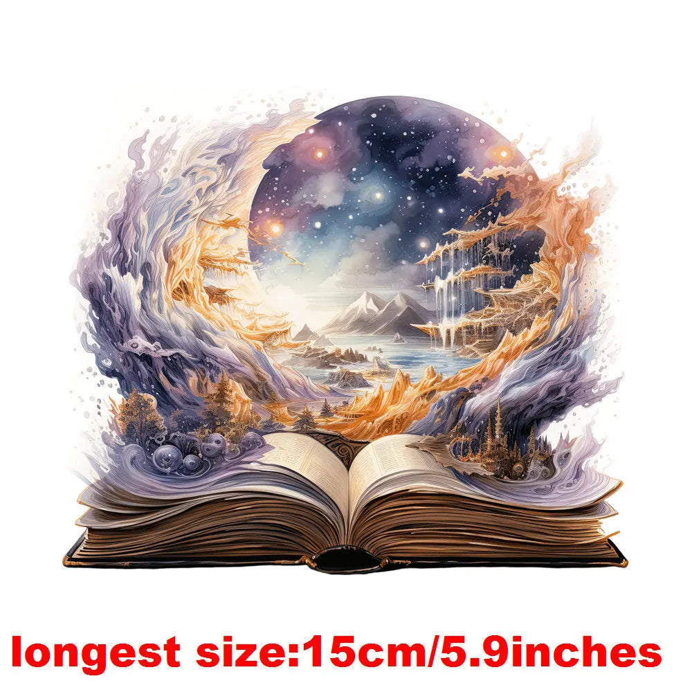 Bügelaufkleber - 15cm Traumland-Bücher