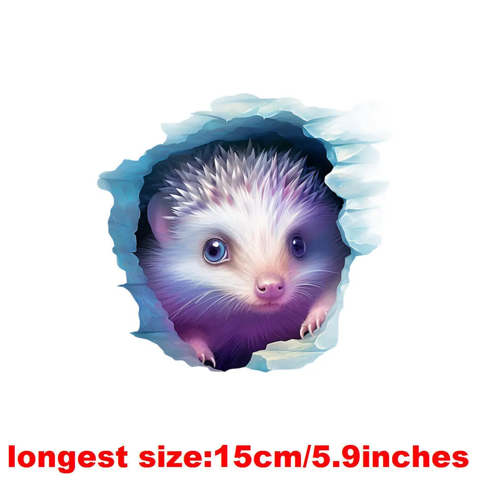 Bügelaufkleber - 15cm Bunter Igel
