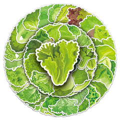 Sticker‑Set - Grüner Salat Gemüse‑Sticker (10‑50 Stk.)