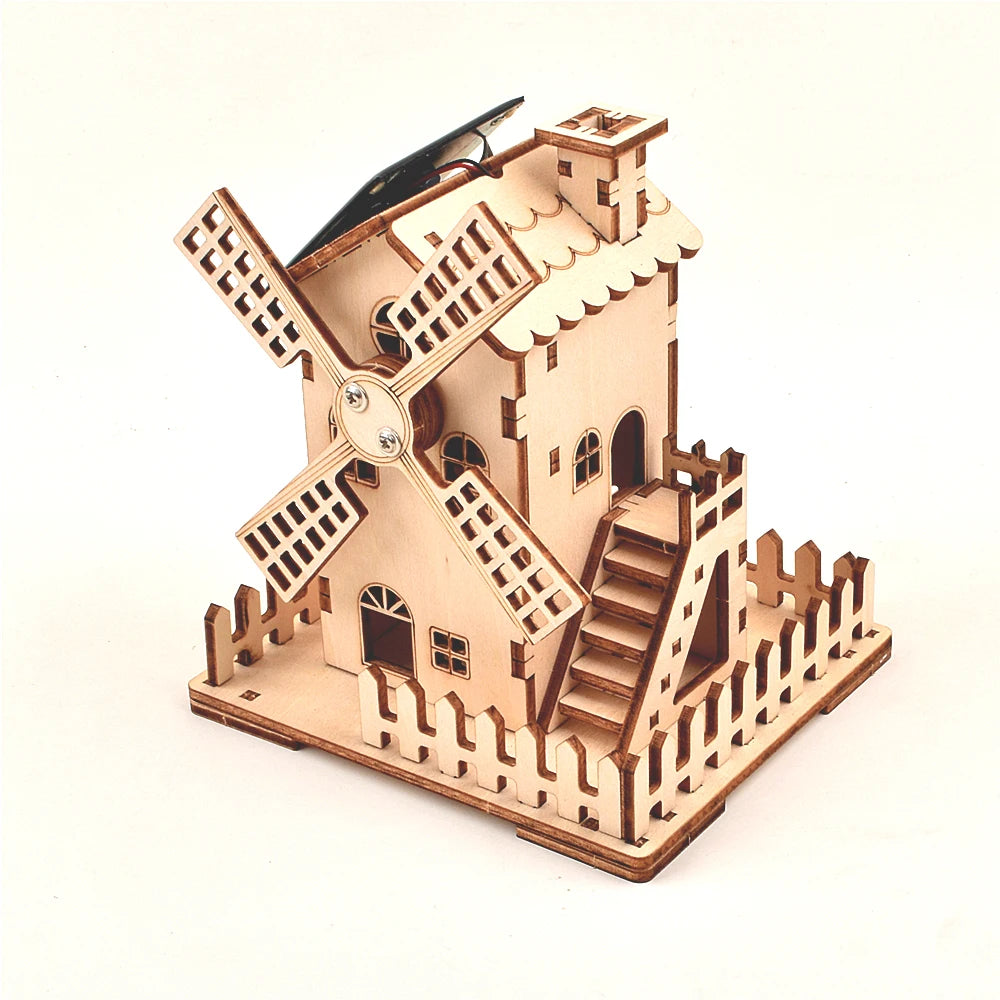 3D Holz-Puzzle - Solar-Windmühle